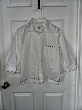 Vintage Christopher & Banks White Cover Jacket Size Large
